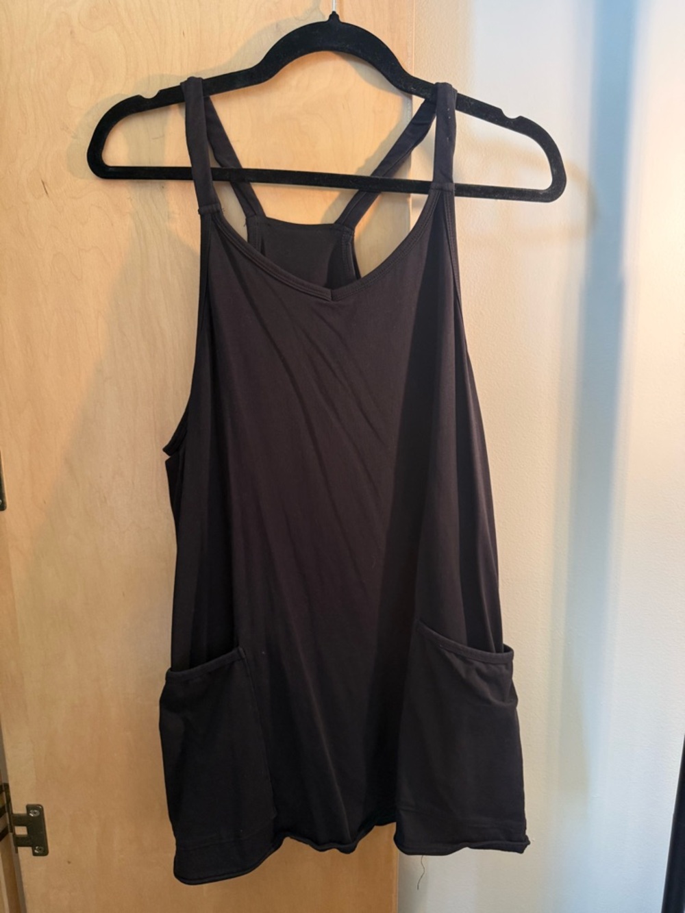 Black Women's Racerback Pocket athletic Dress